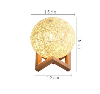 China Nice Modern Decorative Light Ball Dimmable 3D Touch Control Printing Lunar Moon Night Lamp for sale