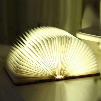 China Modern Led Paging USB Folding Book Lamp Colorful Led Notebook Led Lamp Charging Small Night Lamp for sale