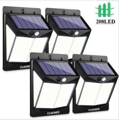 China Garden Street Wall 208 LED Outdoor Wireless Waterproof Motion Sensor Solar Light for Garden for sale