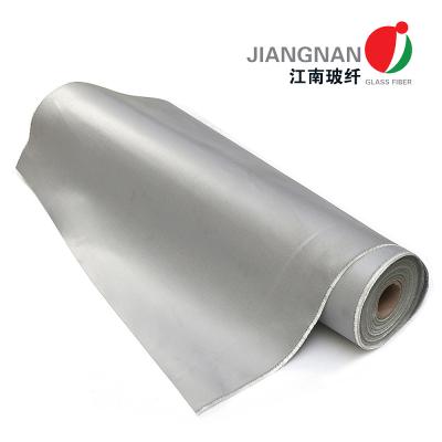 China 0.45mm 260℃ Heat Protection Fiberglass Fabric With Silicone Glue One Side for sale