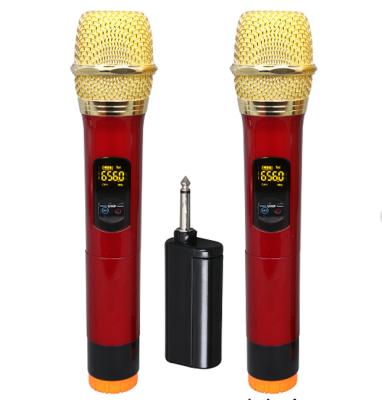 China Dual Handheld Microphone UHF Universal Wireless Microphone With Competitive Price for sale