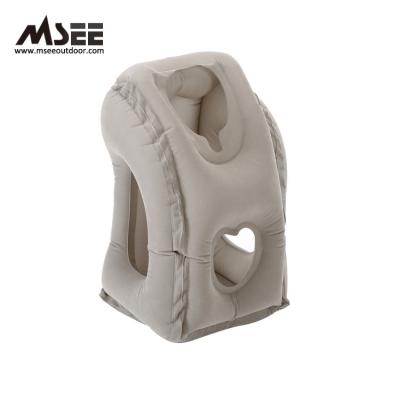 China 2019 Newest Anti-Apnea Headrest Memory Foam Hooded Neck Pillow Air Travel Custom Logo for sale