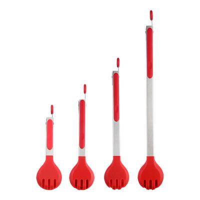 China Viable Hot Seller Variety of Sizes Food Grade Bread Food Tong Stainless Steel Silicone Food Tongs Tong Set for sale