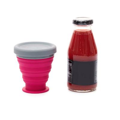 China Modern Unique Design Silicone Folding Leakproof Cup With Lid Silicone Folding Unisex Cup for sale