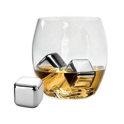 China Hot Sell Metal Stainless Steel Reusable Reusable Frozen Ice Cube Beverage Cooling Ice Cube With Ice Clip for sale