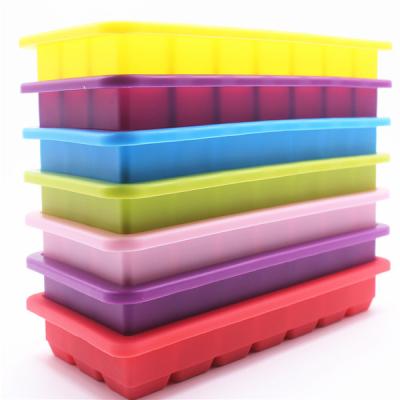 China Sustainable Wholesale Eco - Friendly Ice Cube Tray Restaurant Silicone Ice Cream Ice Cube Tray Mold for sale