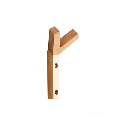 China Sustainable Wholesale Handmade Craft Beech Wood Wall Hook for sale