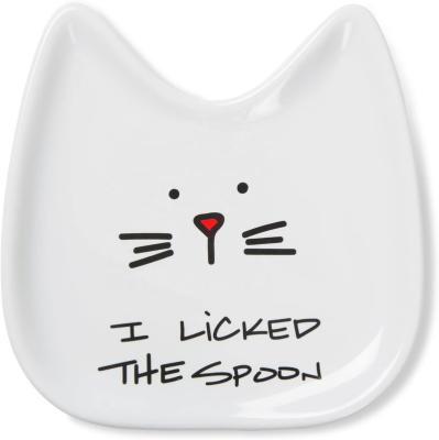 China SmallOrders G050309 Creativity Cat Ear Shaped Cat Bowl Creativity Around Bowl Rare Cat Dog Food Promotional Christmas Gifts Pet Ceramic Dog Bowl for sale