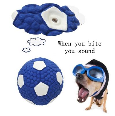 China SmallOrders Stocked J30 Stocked Healthy Toy Latex Rugby Tennis Dog Bite Ball Pet Toys for sale