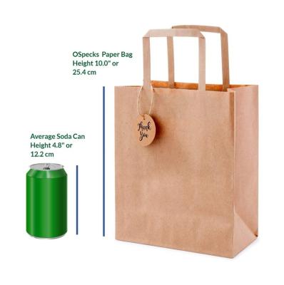 China Custom Made Custom SmallOrders G021011 Suitable For Gifts Parties Goods Party Retail Premium Brown Kraft Paper Bulk Shopping Bag With Handle for sale