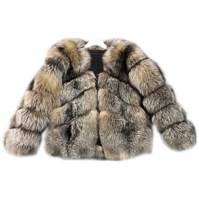 China natural Anti-wrinkle ladies sheath long real fox fur coat jacket fashionThick apparel women winter full skin Phnom Penh fox for sale