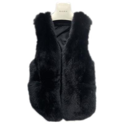 China Wholesale Natural Cheap Anti-wrinkle Fur Vest Fashion Hot Design New Arrived Color Women's Real Fox Fur Vest Sleeveless for sale