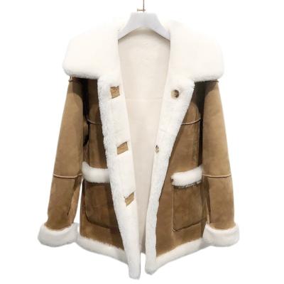 China Anti-wrinkle Wear Coat On Both Sides Customized New Design Winter Women'S Warm Fashion Plus Real Wool Fur Coat for sale