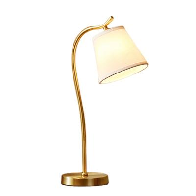 China Simple modern American style desk lamp living room bedroom bedside lamp study work copper table lighting for sale