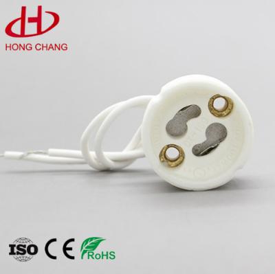 China Hot sale pure white color gu10 lamp holder halogen screw lamp socket high quality gu10 lampholder for sale