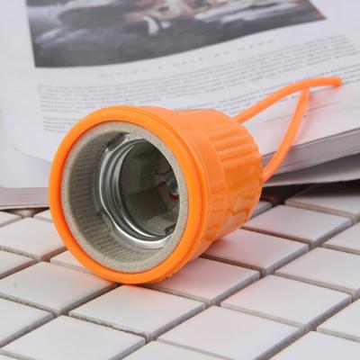 China Waterproof E27 Screw Lamp Holder With Cover Rubber Lamp Socket Led Lamp Light Base for sale