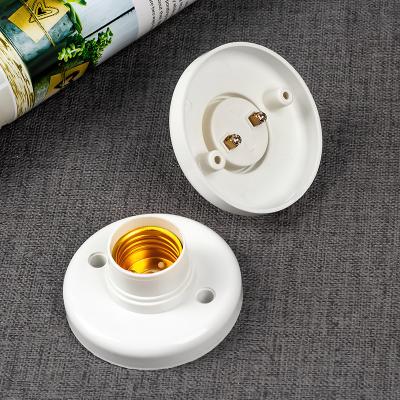 China Wholesale Diameter 80Mm Plastic Apartment Screw Factory Lamp Base E27 Screw Light Lamp Holder Led Low Night Light for sale