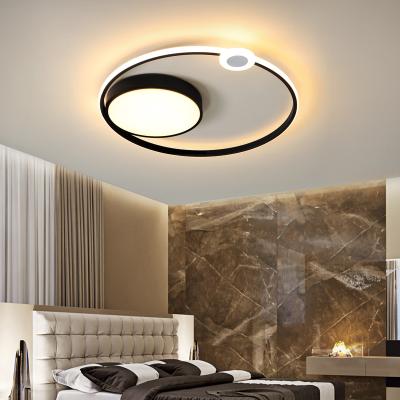 China New Modern Design LED Ceiling Lamp For Living Room Bedroom Study Animal Black Round Outdoor Mounted Ceiling Chandeliers Lighting Fixture for sale