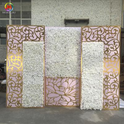 China 2020 New Fashion Decoration Event Acrylic Wedding Stage Backdrop Design for sale