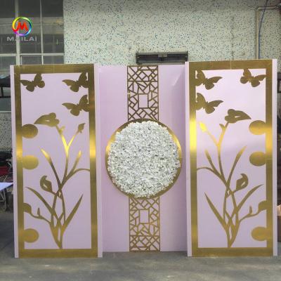 China Wholesale Acrylic Decoration Event 2020 Wedding Stage Backdrop Design For Wedding&Party Decoration for sale