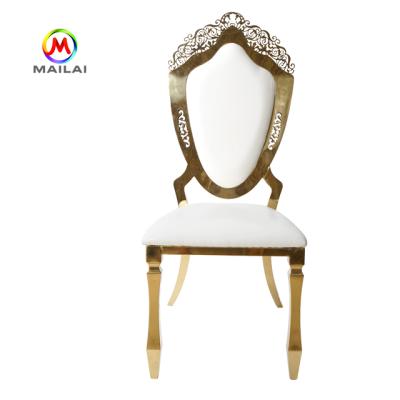 China Modern New Design Royal Stainless Steel Dining Chairs Hotel And Restaurant Furniture for sale