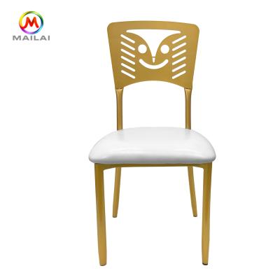 China Factory direct sales modern fashion new gold metal royal chair for hotel wedding for sale