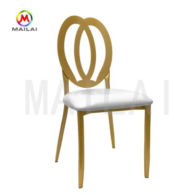 China Modern European Creative Hotel Chair Flower Wedding Gold Back Dining Chair for sale