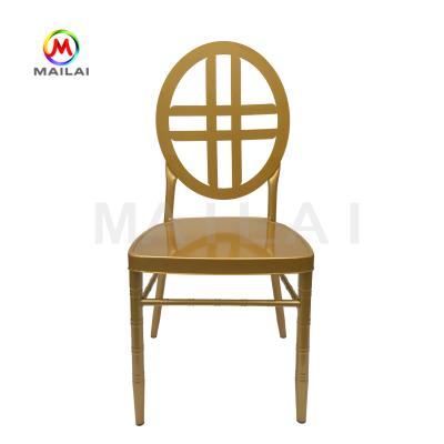 China Modern Event Furniture Gold Metal Chair Event Banquet Chairs Wedding In Hotel for sale