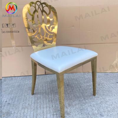 China Contemporary Wedding Chair Supplier Decoration Chair Round Flower Stainless Steel Chair for sale