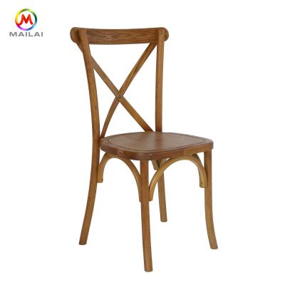 China Contemporary Luxury Stackable Natural Wedding Event Banquet Wooden Throne Chair for sale