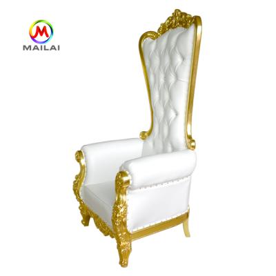 China 2021 Hot Selling Solid Wood High Back Groom Sofa and Bride Fashion Solid Wood Throne Chair for Wedding for sale