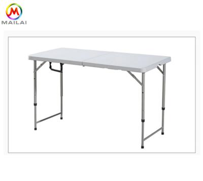 China Modern wholesale cheap rental white round dining plastic folding table for wedding for sale