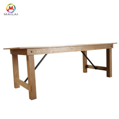 China Easy Assemble Oak Wood And Pine Wood Farmhouse Factory Customized Material Table for sale