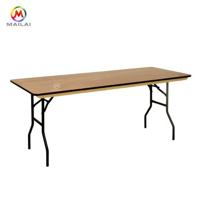 China Foldable Modern Rectangular Folding Fireproof Board Dining Wedding Tables For Sale for sale