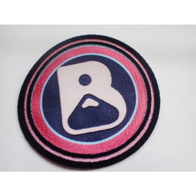 China 3D Flocking Badge Ferro personalizado / costura em patches de tecido para Patch de vestuário logotipo em relevo à venda