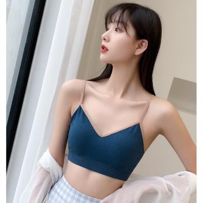 China Teens First Seamless Cotton Bra Small Ultra Soft Ultra Comfortable Thin U Cup Small Boobs Type Backless Seamless Sports Bralette for sale