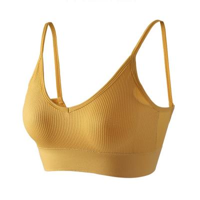 China Hot Selling Seamless Bra Plus Size Sports Yoga Bralette U Back Lift Up Cotton Removable Padded Comfortable Bra Wholesale for sale