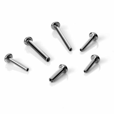 China ASTM F136 CLASSIC Eternal Titanium 1.2mm Labret Post 16G Internally Threaded Bar for sale