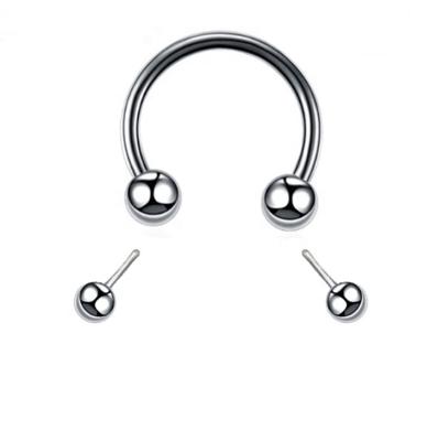 China ASTM F136 CLASSIC Eternal Meatal Titanium Threadless Septum Ring Body Jewelry Horseshoe for sale