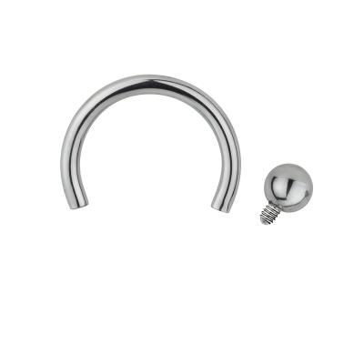 China FASHIONABLE ASTM F136 Eternal Titanium Internally Threaded Basic Horseshoe Bars for sale