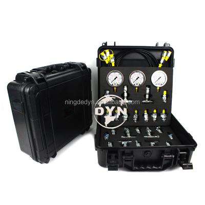 China Construction Machinery Hydraulic Excavator 5 Gauge Diagnostic Tool Tool Kits 6/10/25/40/60 MPA Hydraulic Pressure Gauge Set for sale