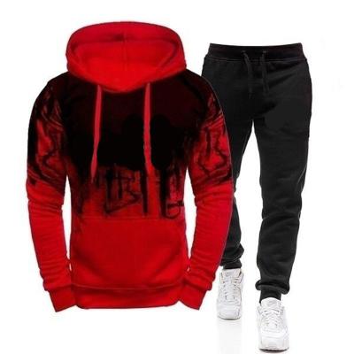 China Anti-wrinkle custom logo mens streetwear sets hoodie fashion mens pullover hoodie for sale