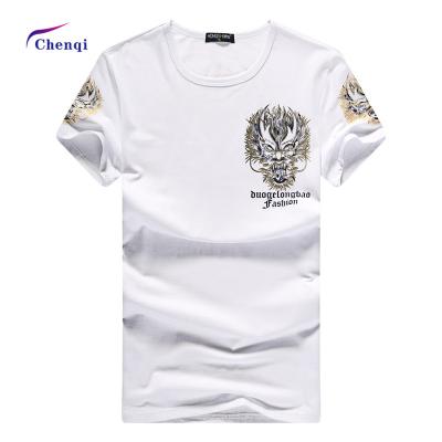 China Custom Made 100% Digital Print Plus Size Crew Neck Cotton Anti-Wrinkle Wholesale White T Shirts Men's T-shirt for sale