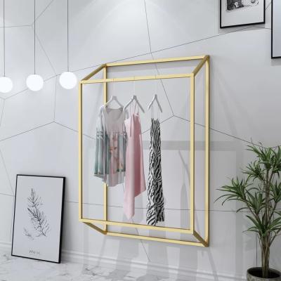 China For Garment Shop Clothing Rack Wall Mounted Clothes Rack Commercial Metal Display Racks for sale