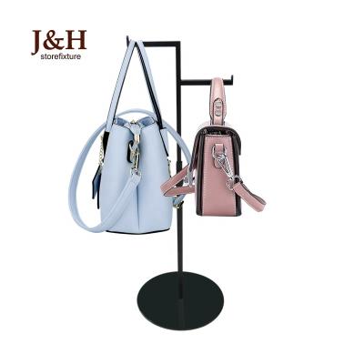 China Heavy Duty And High Quality Chrome Factory Customized Round Base With Metal Non-Slip Handbag Pad Bag Hanging Display Stand for sale