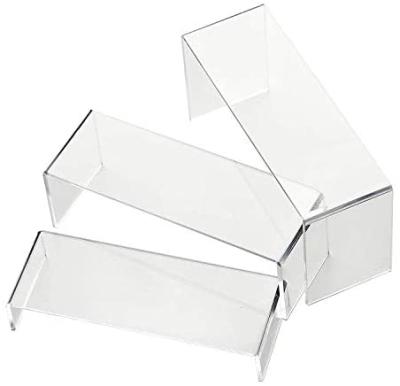 China Acrylic Clear Acrylic Display Risers Shoes Retail Risers Rack Cupcake And Dessert Stand for sale