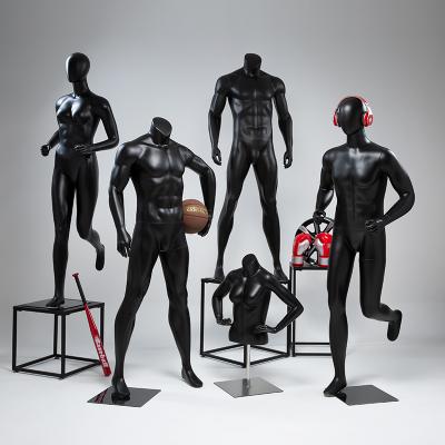 China Other Black Mannequin Body Fiberglass Male Sports Manikin Sports Sport Full Display Basketball for sale