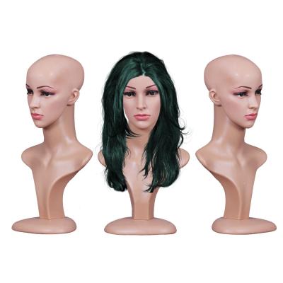 China With Custom Female Wig Eyelash Wig Display Head Stand Plastic Realistic Mannequin Head For Wig Cap Display for sale