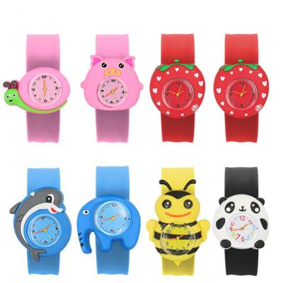 China Fashion\Luxury Popular Cute Quartz Analog Kids Silicon Slap Dress Cartoon Hand Watches Colorful Candy Students Gift Wristwatches for sale