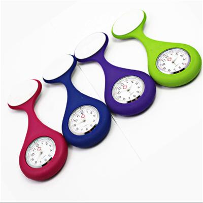 China Repeater Arabic Numerals Around Dial Silicone Nurses Brooch Tunic Pocket FOB Cardboard Nurse FOB Watch for sale